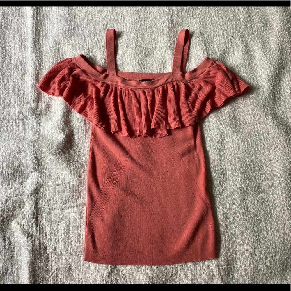 Like New. Express Cold shoulder sweater top.